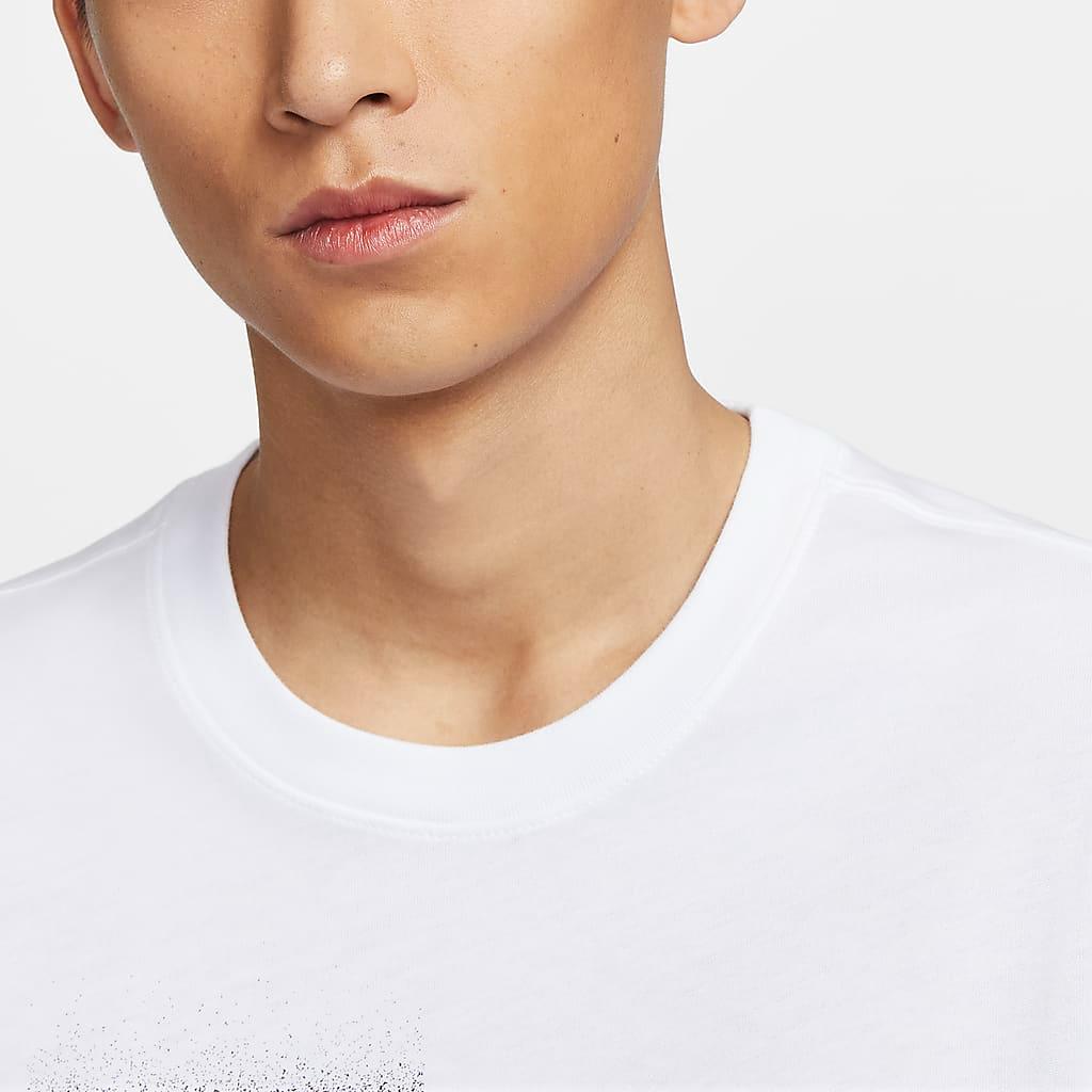 Nike Футболка с длинным рукавом и логотипом, мужская, белая, HF6198-100