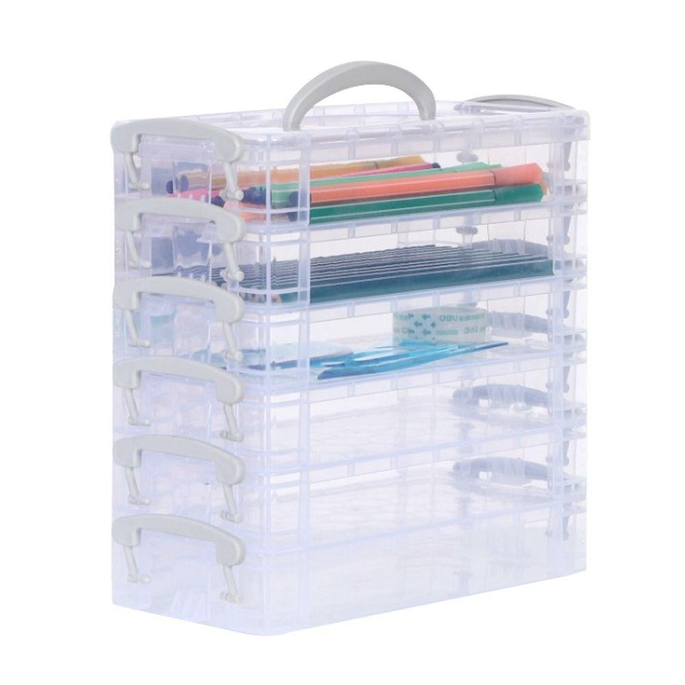 Stackable Portable Pencil Case Detachable Marker Pen Box Watercolor Pen Case  School Supplies