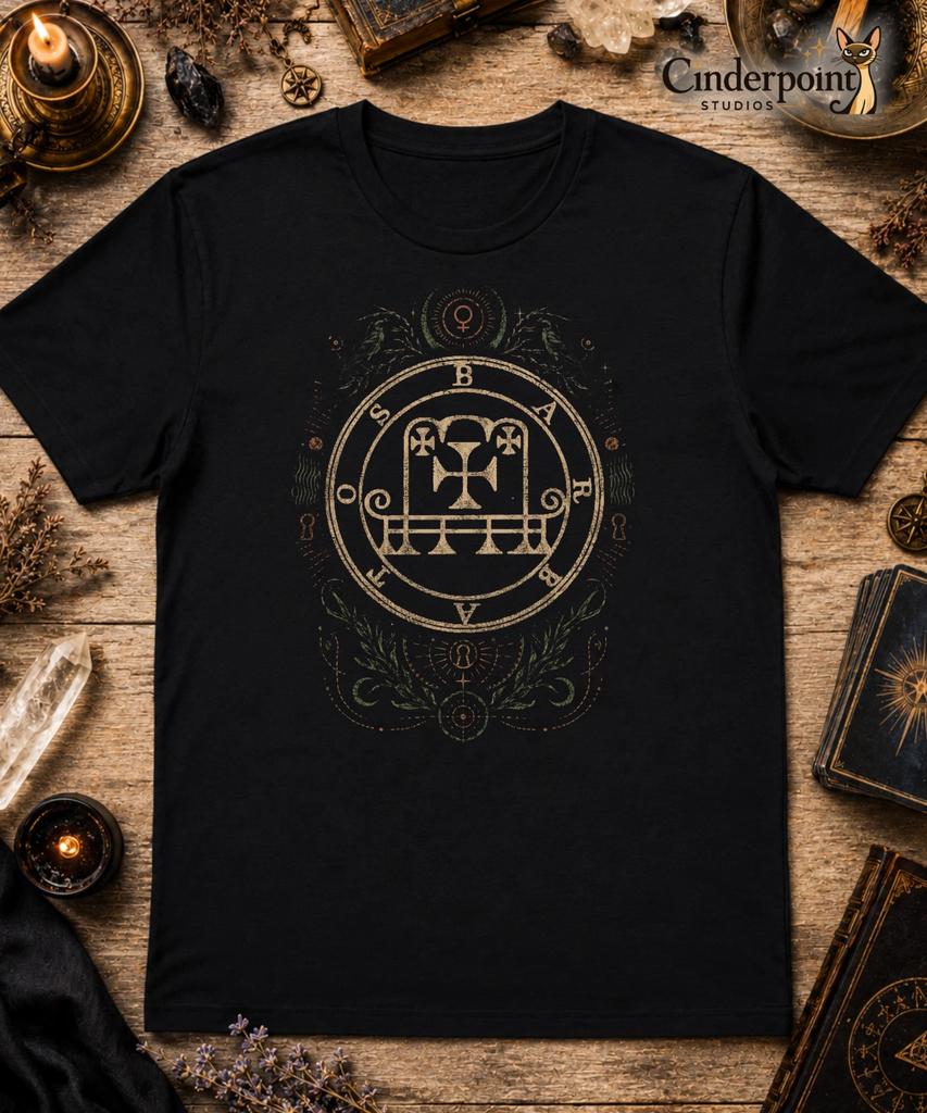 Футболка с печатью Барбатоса Ars Goetia Демонический Сигил Арт Зеленая Ведьмовская Футболка XS-5XL