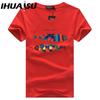 IHUASU Хлопковая футболка с коротким рукавом, мужская модная свободная рубашка с половиной рукава, сострадательная рубашка с принтом
