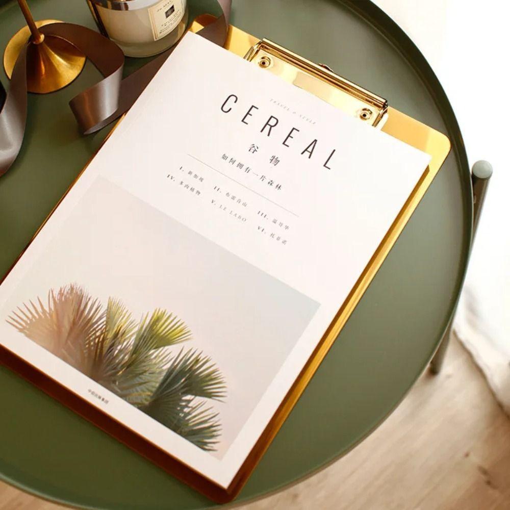 Прочный органайзер для бумаги, папка для файлов из нержавеющей стали, держатель для меню, планшет для записей, офис