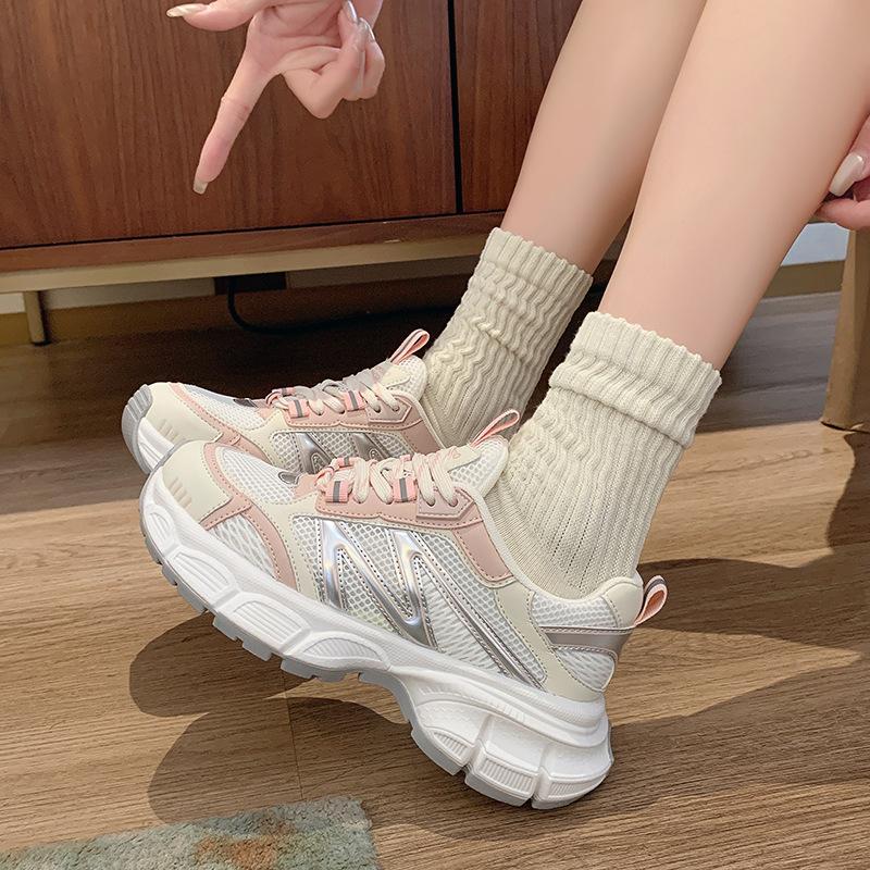 Gu Yunshu Лето 2024 года, новая мода, модная обувь для пап, повседневная спортивная обувь, сетчатая дышащая одинарная обувь для женщин