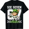 Kids T-Shirt 67 Six Seven Grid Football Print Boy and Girl Tees Top Summer Short Sleeve O Neck Casual Outdoor Kids Clothing