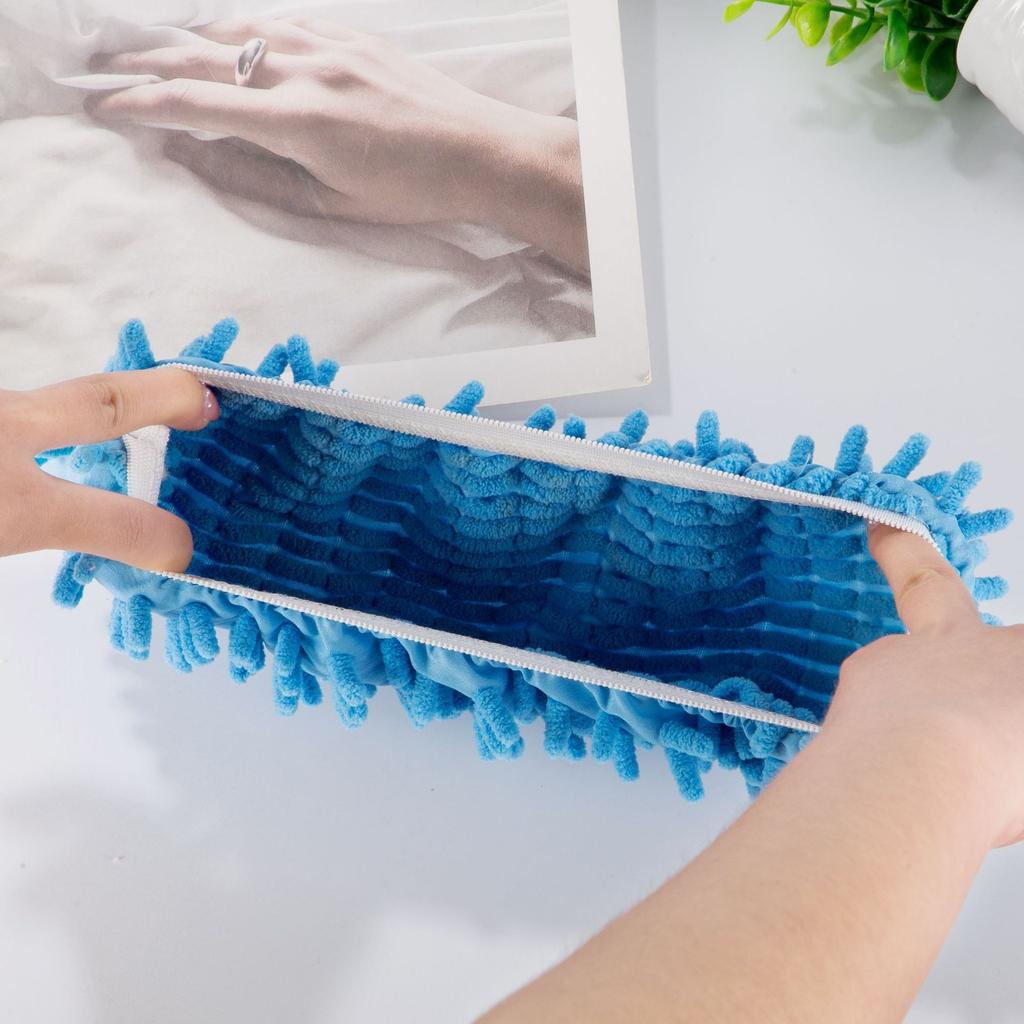 Chenille Shoe Covers Mop Slippers Reusable Washable Cleaning Slippers for Dusting and Floor Cleaning