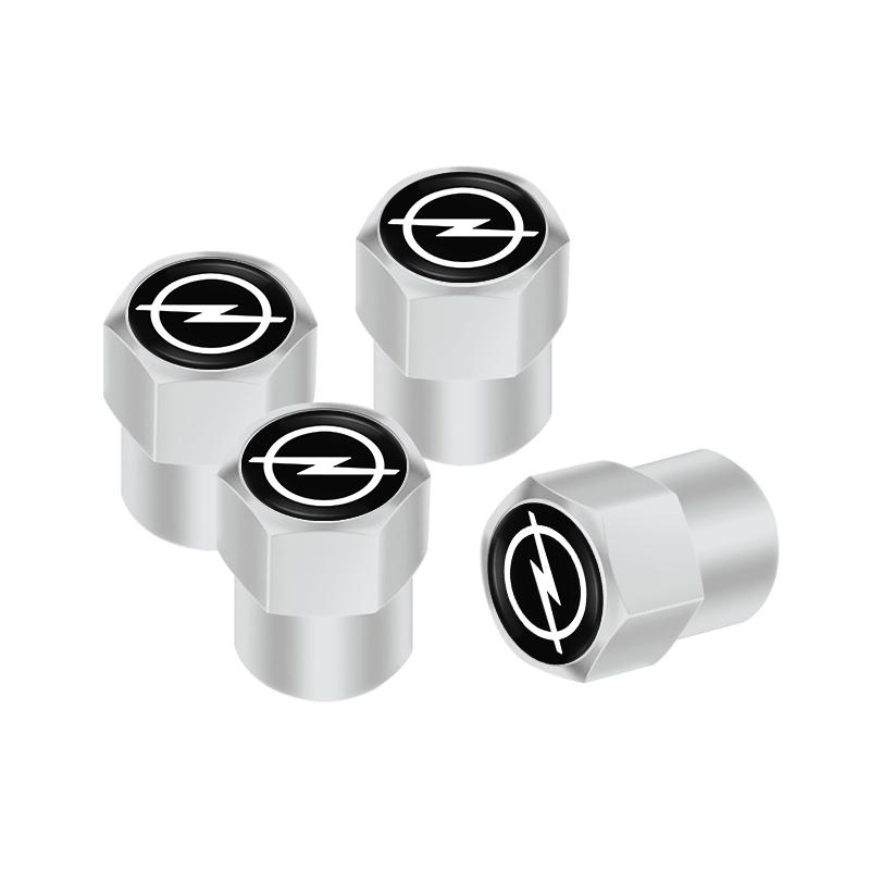 4Pcs Metal Car Wheel Tire Valve Stem Caps For Opel Astra Grandland Corsa Mokka Frontera Insignia Zafira Vivaro Karl Combo Ampera