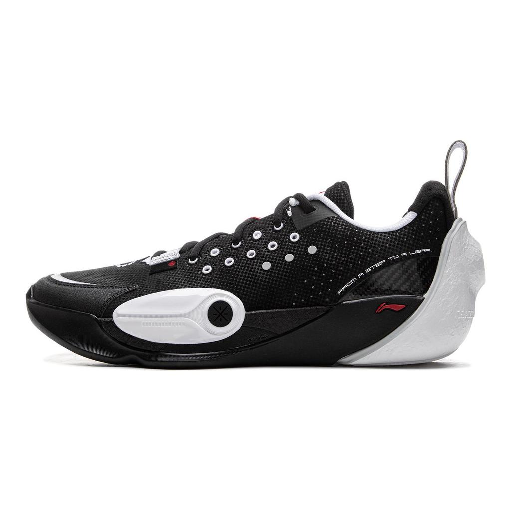 Li Ning All City 13 Амортизирующие износостойкие нескользящие низкие мужские баскетбольные кроссовки Черно-белые ABAV001-3