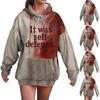 Spring And Autumn Fashion Women's Hoodie Bloody Letters 3D Print Hoodies Street Casual Girl Sweatshirt Women's Oversized Top Clothing