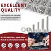 918pcs Nuts and Bolts Assortment Kit - M2, M3, M4, M5 Hex Head 304 Stainless Steel Bolts, Nuts, Flat Washers, and More