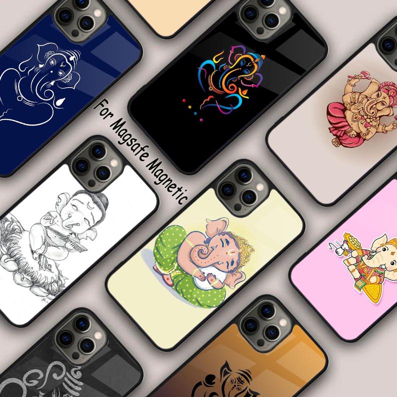 Ganesha Hindu God Elephant Magnetic Phone Case For APPLE iPhone 17 Air 16 14 13 12 Pro Max 15 Plus Wireless Charge MagSafe Cover