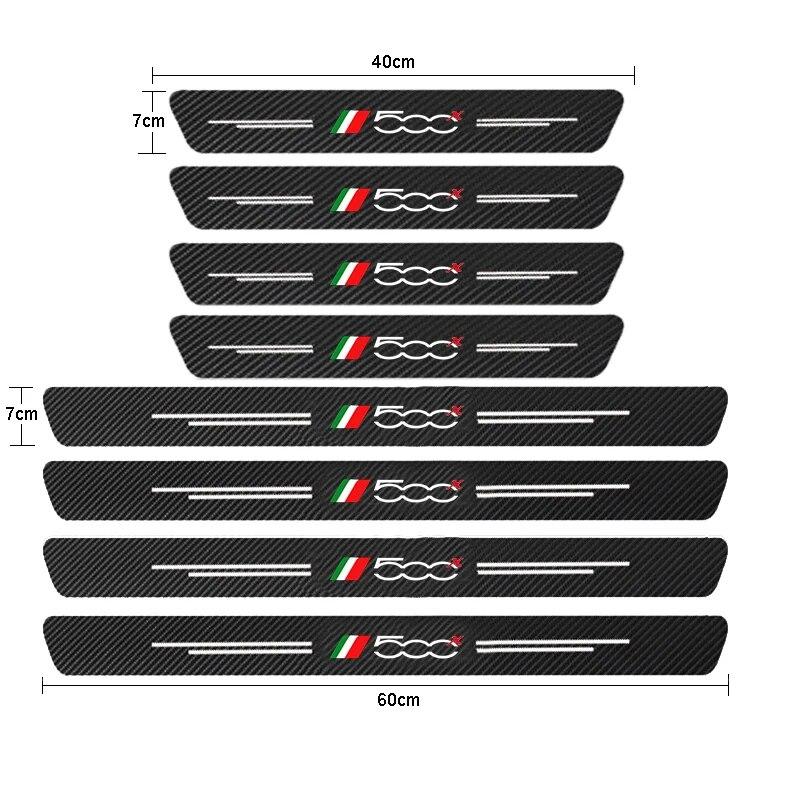 Порог двери автомобиля, наклейки из углеродного волокна для Fiat Abarth 500 Abarth 124 Abarth 595 500x 500l 500c, автоаксессуары