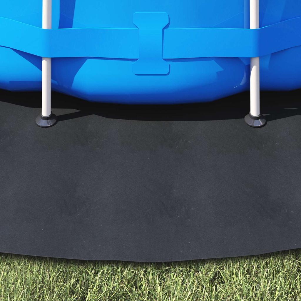 Ground Cloth for Pools Black Ø 396 cm Non woven Fabric