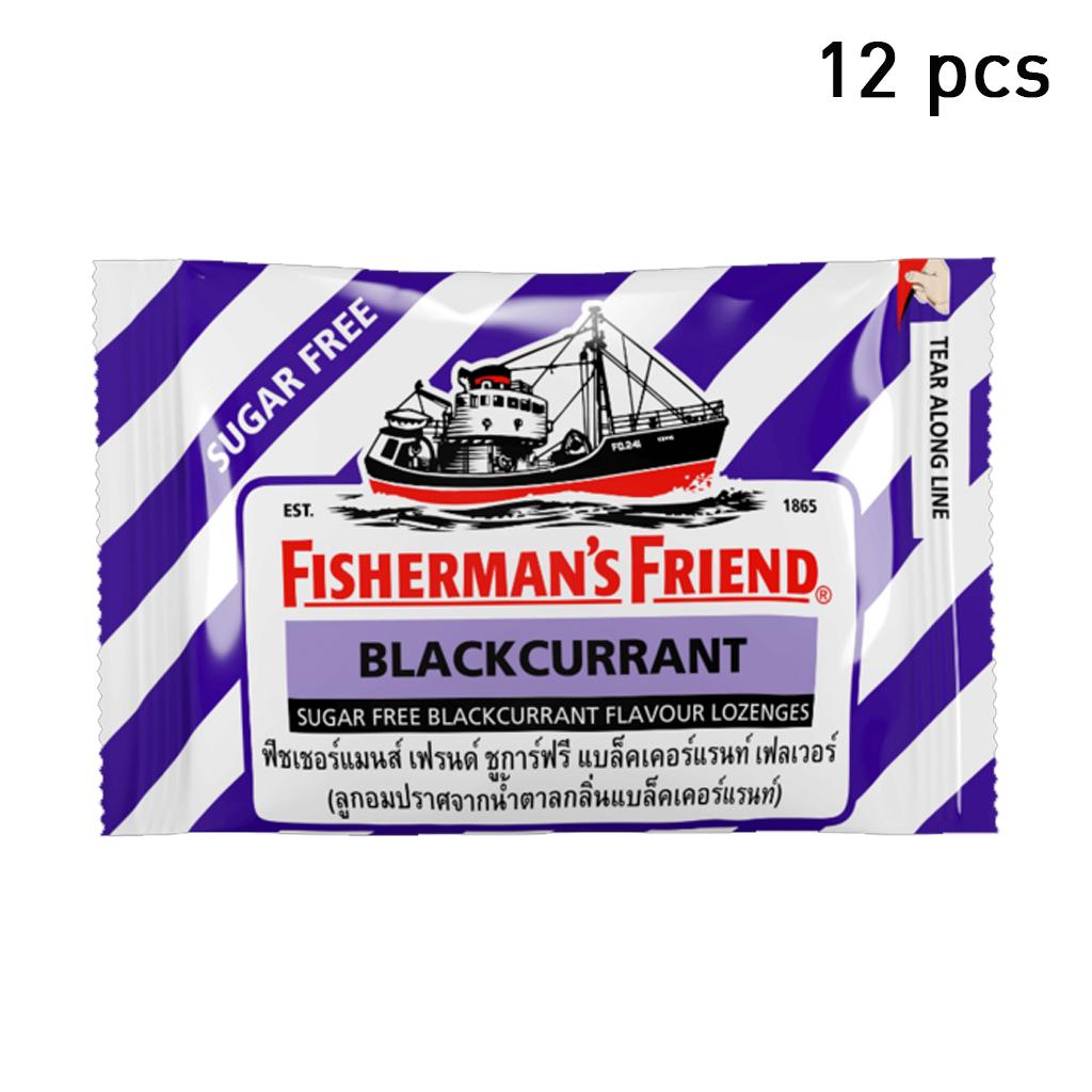 Fisherman's Friend Lozenges, Черная смородина, пастилки со вкусом черной смородины без сахара, 25 г. х 6/12/24 шт.