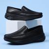 Men Loafers Platform Nurse Shoes  Casual Wide Soft White Leather Shoes for Father Large Size Orthopedic Shoes Air Cushion