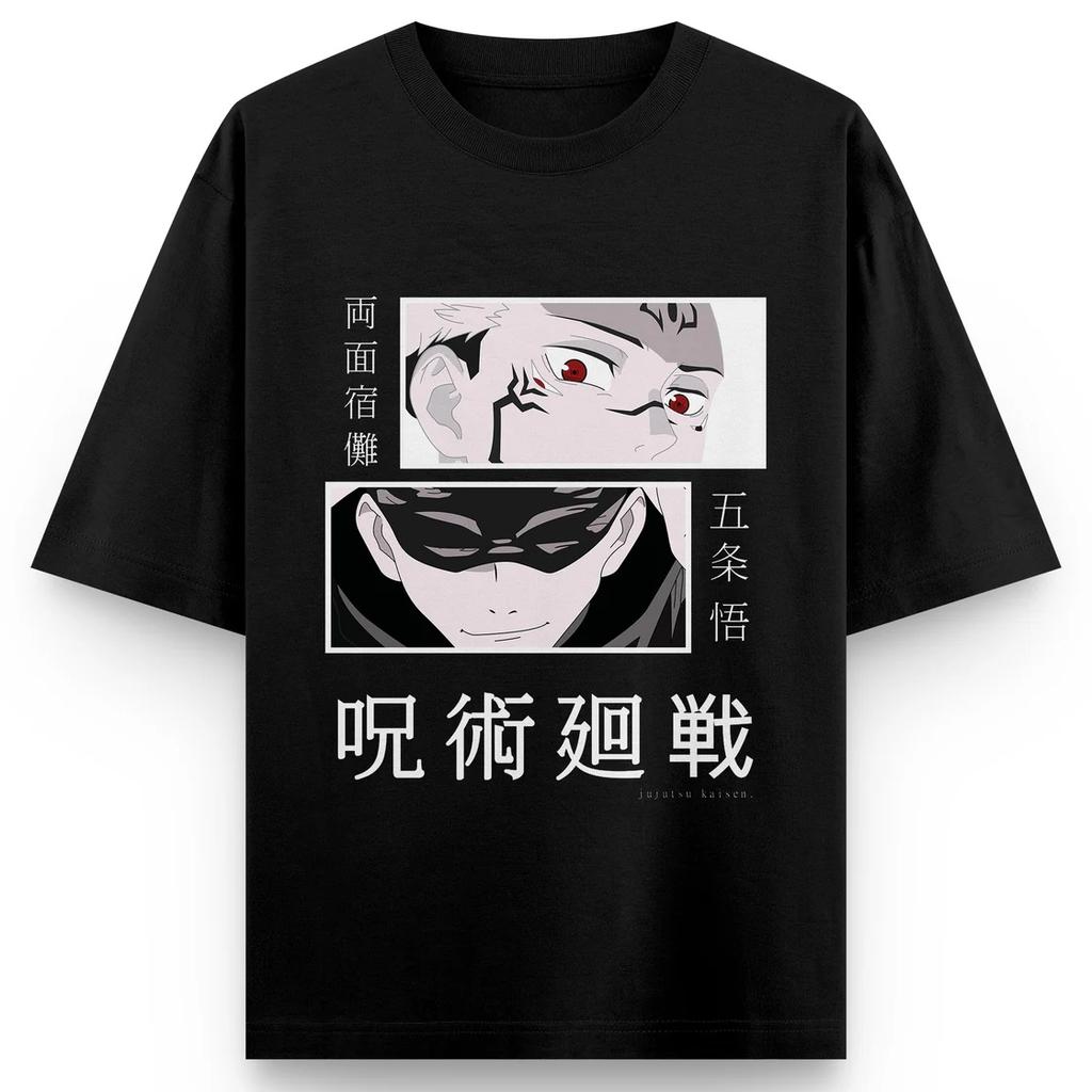 Jujutsu Kaisen Аниме Годжо Сатору Печать Хлопковая Футболка Мужская и Женская Харадзюку Повседневная Свободная Летняя Аниме Периферийная Одежда