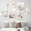 Bloom Peony Rose White Flowers Garden Nordic Posters Wall Art Canvas Painting And Prints Wall Pictures For Living Room Decor