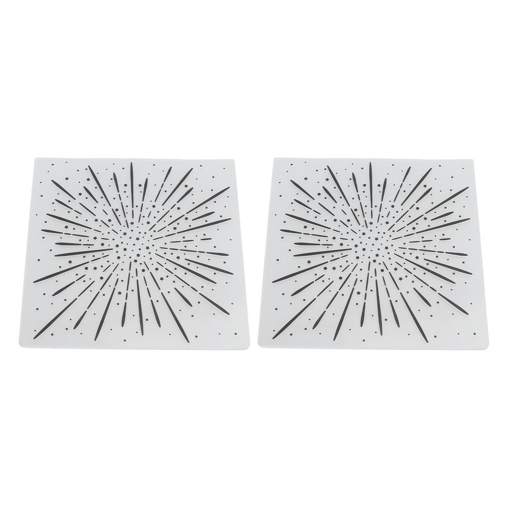 2 шт. Папки для тиснения Пластиковый материал Прозрачный внешний вид Изготовление тисненого шаблона для карты