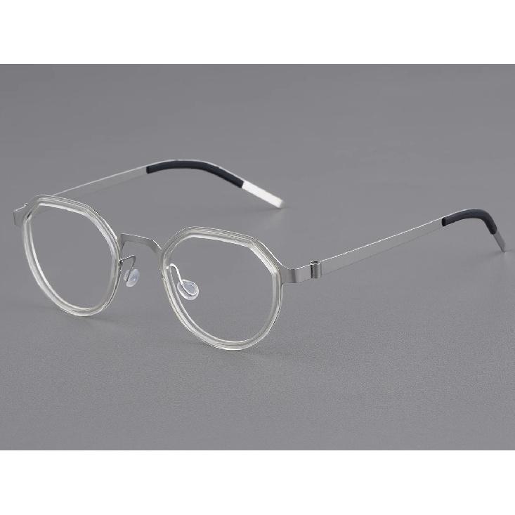Denmark Brand Screwless Thin Titanium Glasses Frame Polygon Oval Eyeglasses Ultralight Handmade Women Men Frames 9630 Fashion