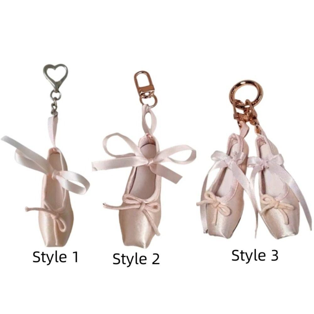 Phone Charm Mini Ballet Shoes Pendant Pink Color Ballet Shoes Key Holder  Women and Girls