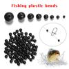 3mm-12mm Stoppers Sea Plastic Fishing Floats Beads Black Round Soft and Hard Bean