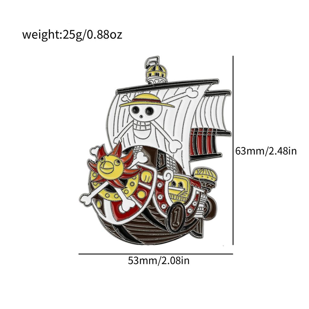 24 Styles Anime Pirate Enamel Brooch Backpack Pin Women's Brooch and Rotatable Badge Cosplay Accessories Friend Gift Toy