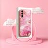 Текстура розового золота Мадам пинк Стекло Чехол для телефона для Samsung Galaxy S26 S25 S24 S23 S22 S21 FE Ultra Plus Ударопрочный Женский