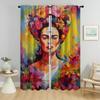 Fridas Curtains Child Room Curtains for Bedroom Blackout Curtain for Room 2 Panel Shades Halloween Decoration Partition Living