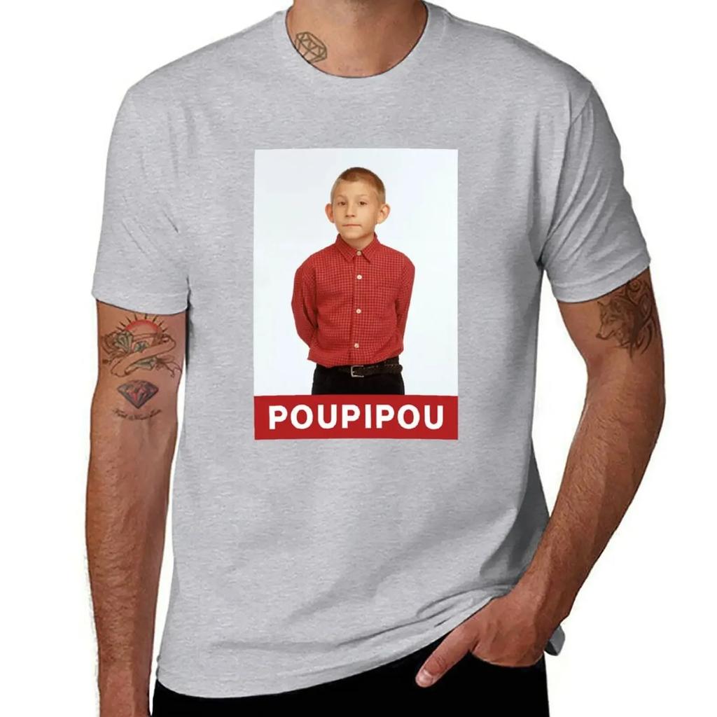 Poupipou Футболка Малкольм в центре внимания летняя одежда мальчики принт с животными дешевые вещи аниме футболка рубашки мужчины с графикой 2025 новый м
