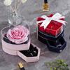 1PC Romantic Birthday Box Luxury Gift for Anniversary Drawer Rose Gift Box Transparent Ring Box