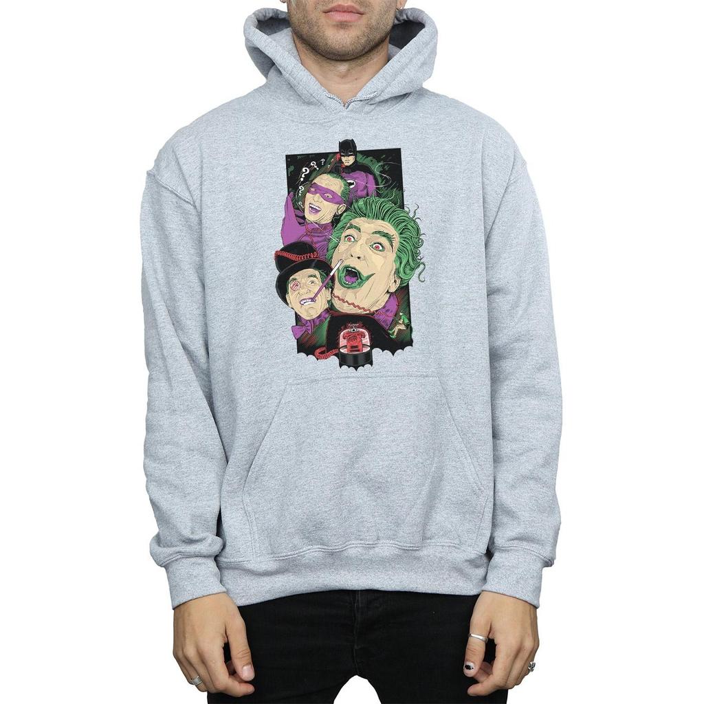 DC Comics Mens Batman TV Series Rogues Gallery Hoodie