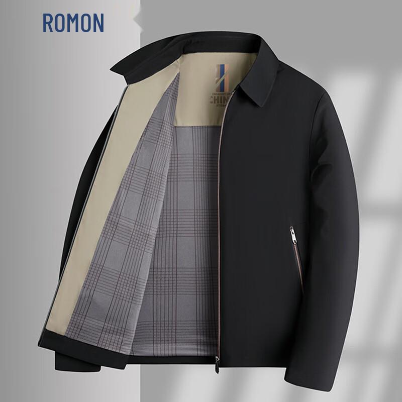 ROMON Мужская деловая executive куртка с лацканами