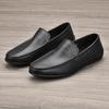 Genuine Leather Loafers Men Design Moccasin Fashion Slip On Soft Flat Casual Men Shoes Adult Male Footwear Handmade Boat Shoes
