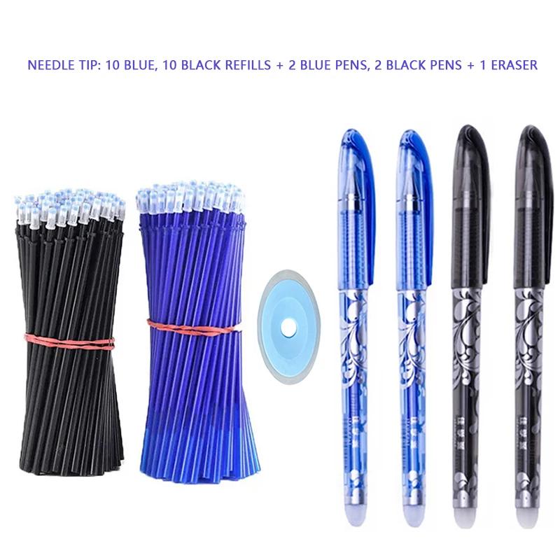3-28 шт. стираемая ручка, 0,5 мм, сменный стержень, моющаяся ручка, синие/черные чернила, гелевая ручка для школы, офиса, письменные принадлежности, канцелярские принадлежности