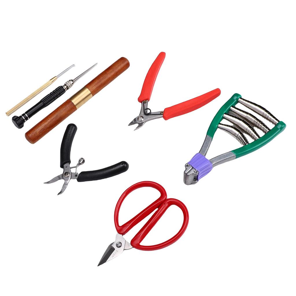 Badminton Racket Stringing Tool Set Bent Nose Pliers Diagonal Pliers Threading Hook Stringing Wire Cone Line Cone