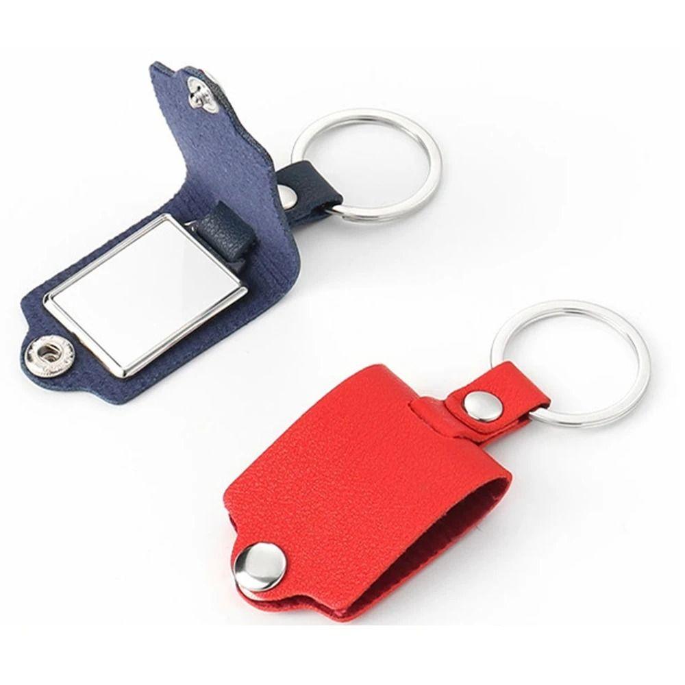 DIY Key Chains PU Leather Car Key Ring Rings Charm Bag Photo Keyring  Gifts