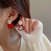 Daisy Flower Stud Earrings for Women Red White Color Earring Jewelry Accessories
