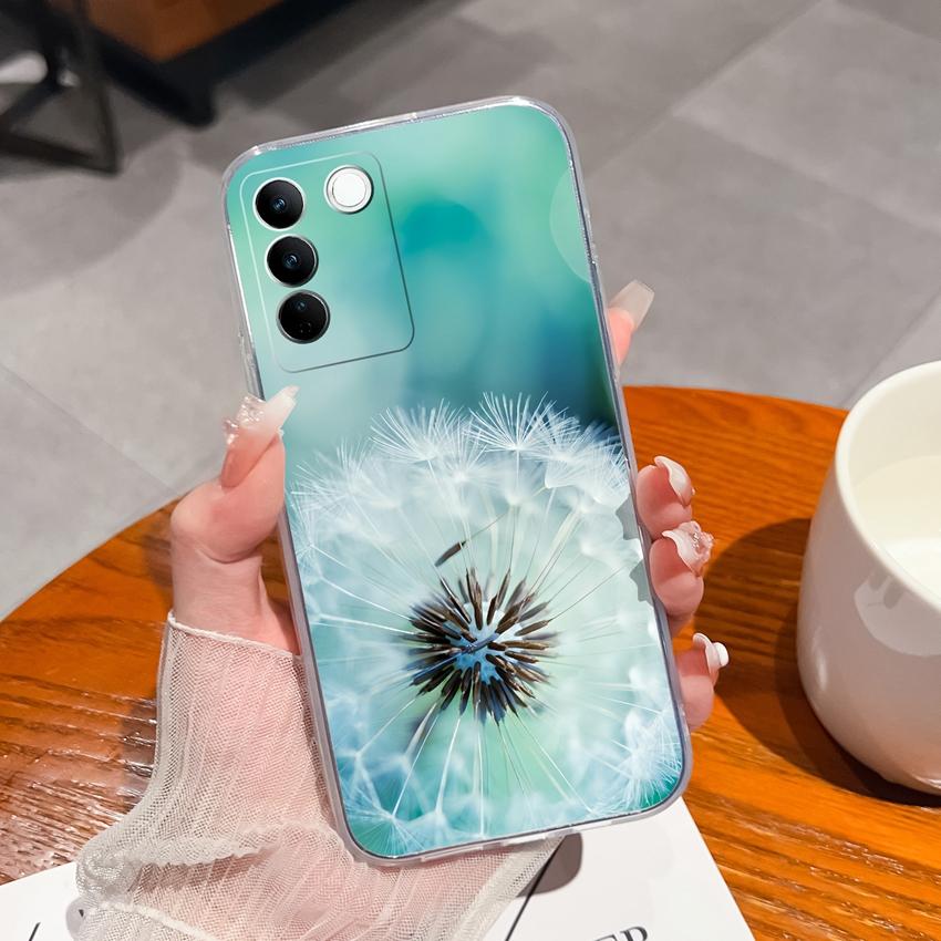 Чехлы для телефонов Vivo S16 Pro Вкусные Фруктовые Узоры Прозрачный Силикон Улучшенный Полностью Закрывающийся Пылезащитный Корпус Для Vivo S16e Чехлы