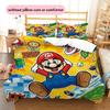 Mario Pattern Bedding Quilt Set  Home Decoration  Gift (1 * duvet cover + 2 * pillowcase  without core)