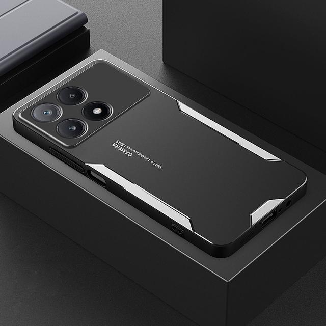 Противоударный чехол Light-Armor Matel Armor для Xiaomi PocoF6 Poco F6 Pro Poko Little F 6 F6Pro, чехол из ТПУ с мягкой рамкой, защитные чехлы