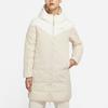 Nike Пуховик с длинным капюшоном, двусторонний, женская верхняя одежда, белый CU0285-140