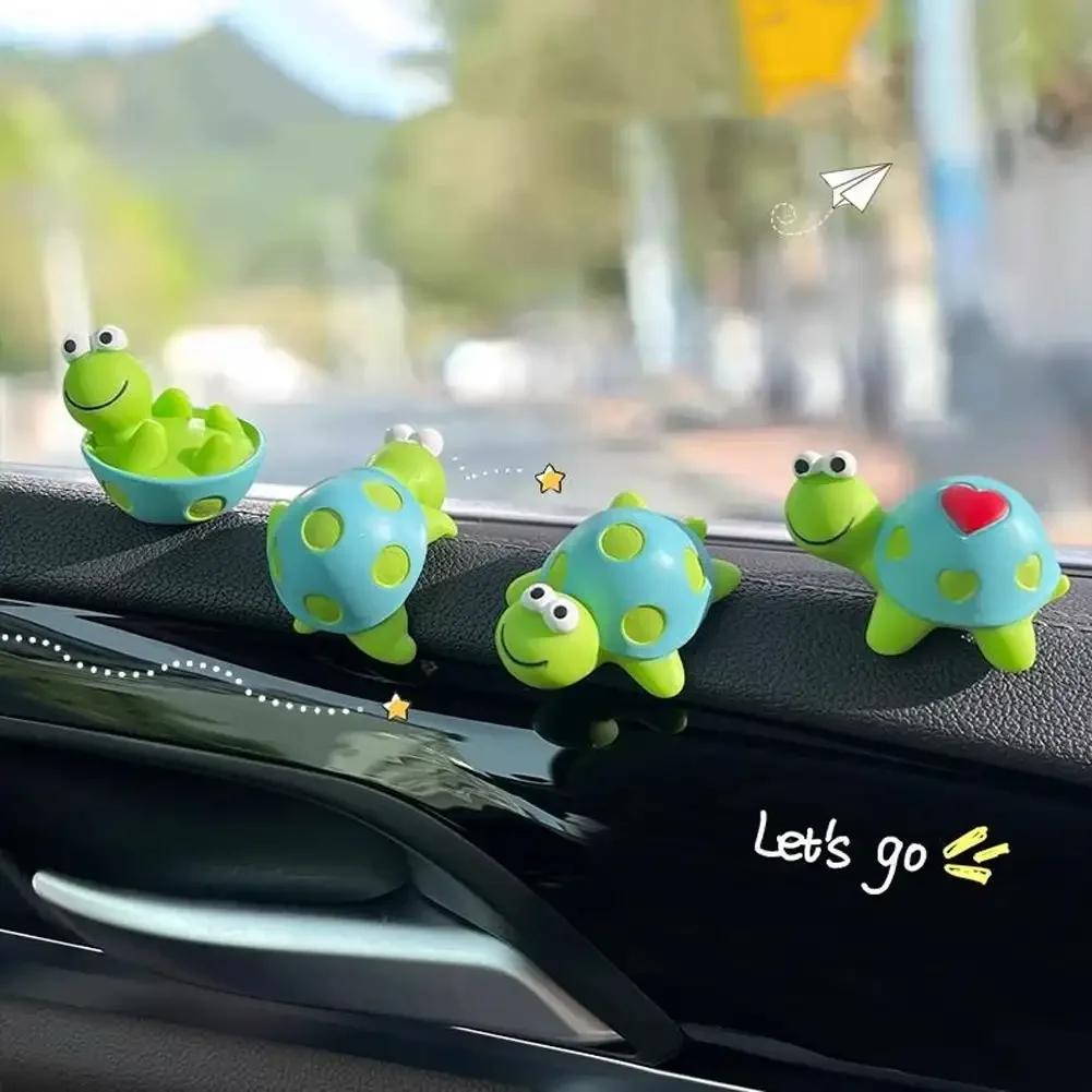 Милая лежащая мини-черепаха, украшение для салона автомобиля, забавная центральная консоль, зеркало заднего вида, украшения для автомобильных аксессуаров
