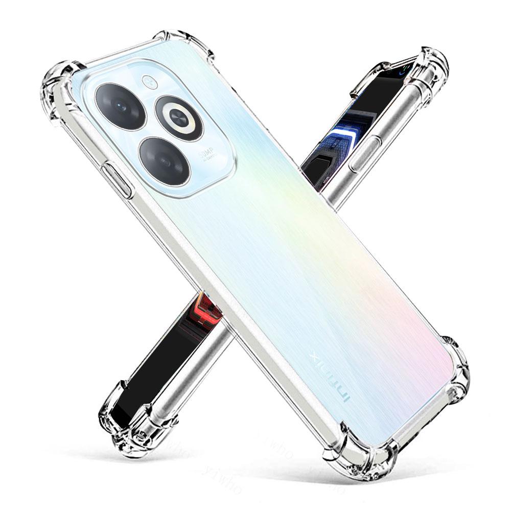 Для ITEL P55 4G A666L Чехол Прозрачный Ударопрочный Силиконовый Мягкий Защитный Чехол Для Itel P55 4G Защитный Чехол на ITELP55 Модный Funda