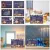 5Set Hanukkah Greeting Cards with Envelopes Assorted Religious Holiday Boxed Cards with Foil and Glitter