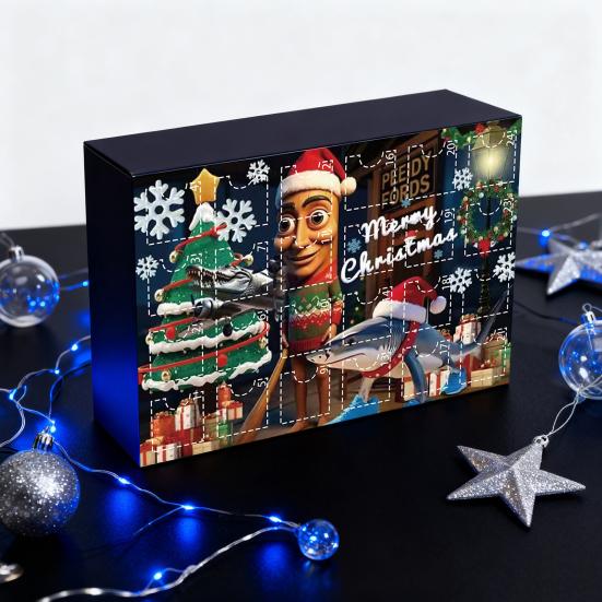 Advent Calendar 2025 Acrylic Christmas Countdown Calendar with 24 Unique Mini