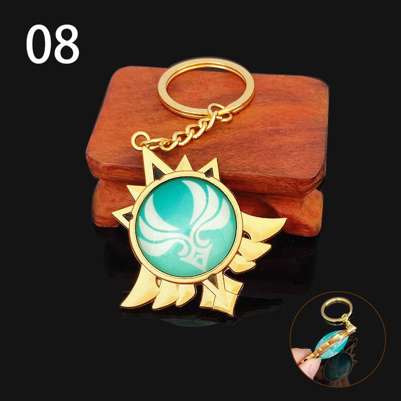 1 шт. Vision Lnazuma Eye Of Original God игрушка брелок светящийся брелок игра Genshin Impact 7 Element Weapons Ganyu