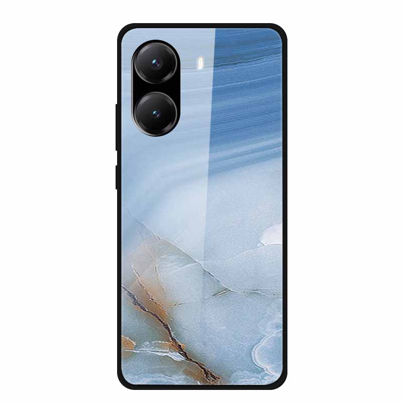 Закаленное Стекло Чехол для Poco X7 Pro Задняя Крышка ПК Жесткие Ударопрочные Чехлы для Xiaomi PocoX7 Pro Funda Мраморная Текстура Модный Coque