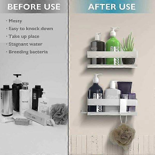 Punch-free shower rack, stainless steel, 1 piece