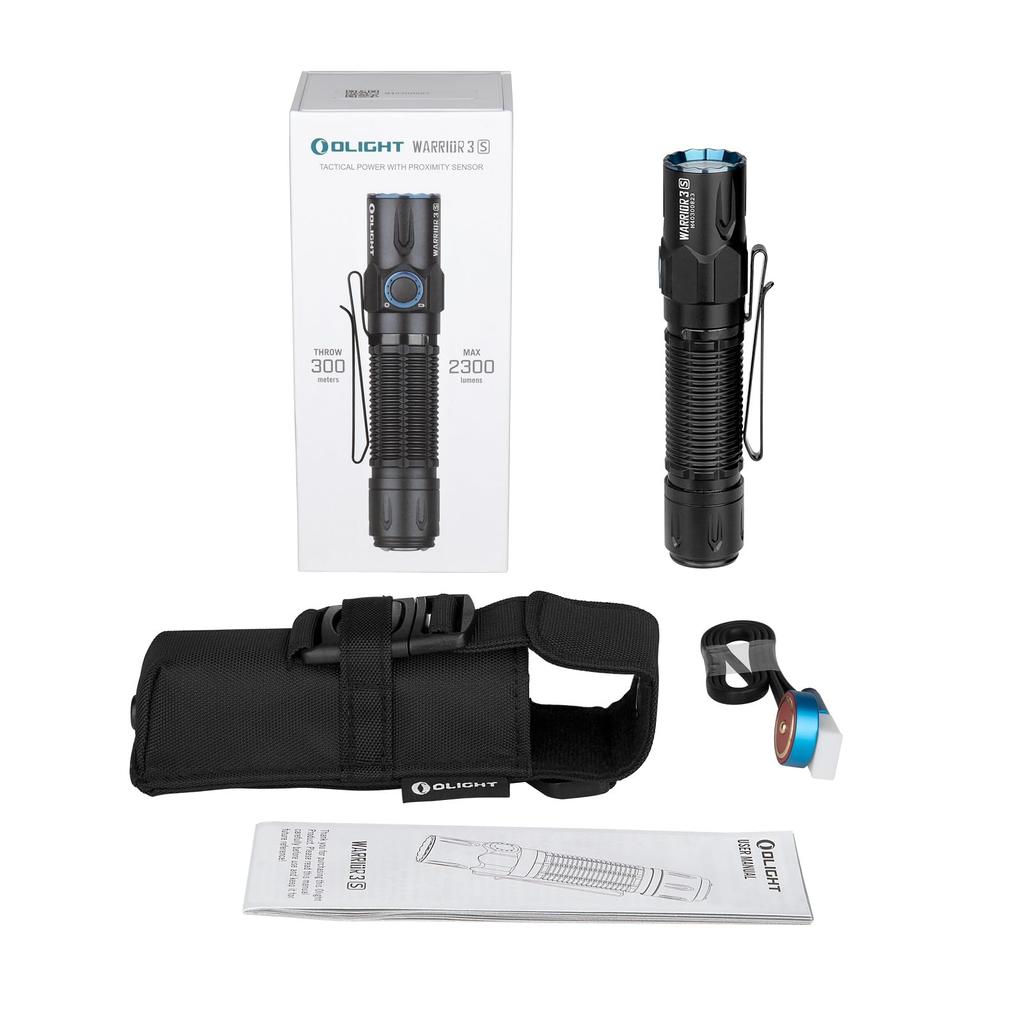 Фонарик OLIGHT WARRIOR 3S, 2300 люмен, тактический фонарь, светодиодный фонарик, мощный, самый сильный рабочий фонарь для использования вне помещений, сертификация PSE, водонепроницаемый IPX8