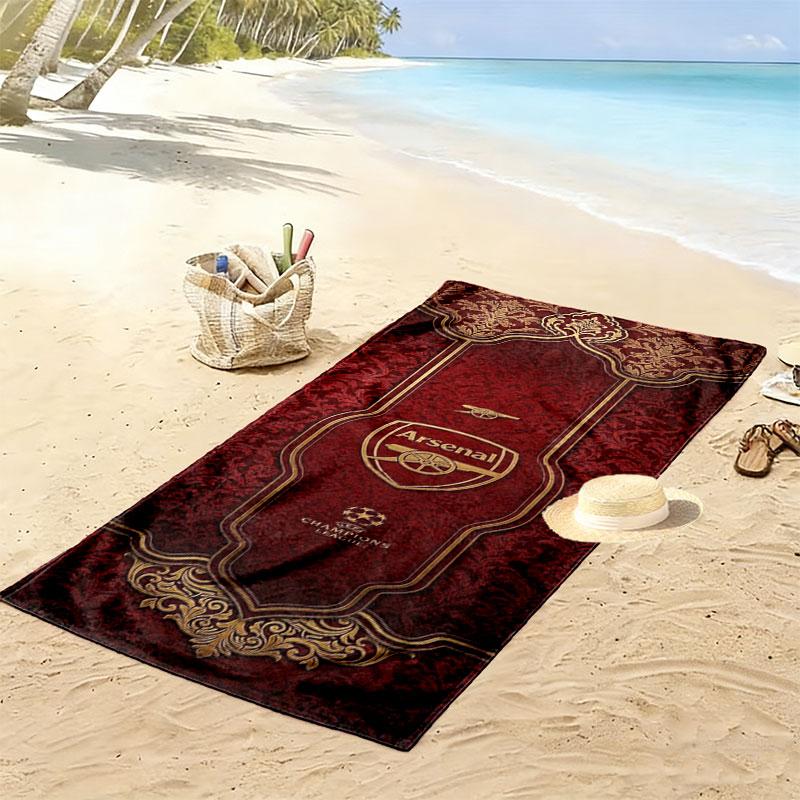 Arsenal F Print Beach Towel, Large Soft Quick Dry Towel for Beach Camping Swimming