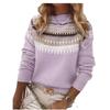 Women's Color-Block Round Neck Loose Fashion Sweater