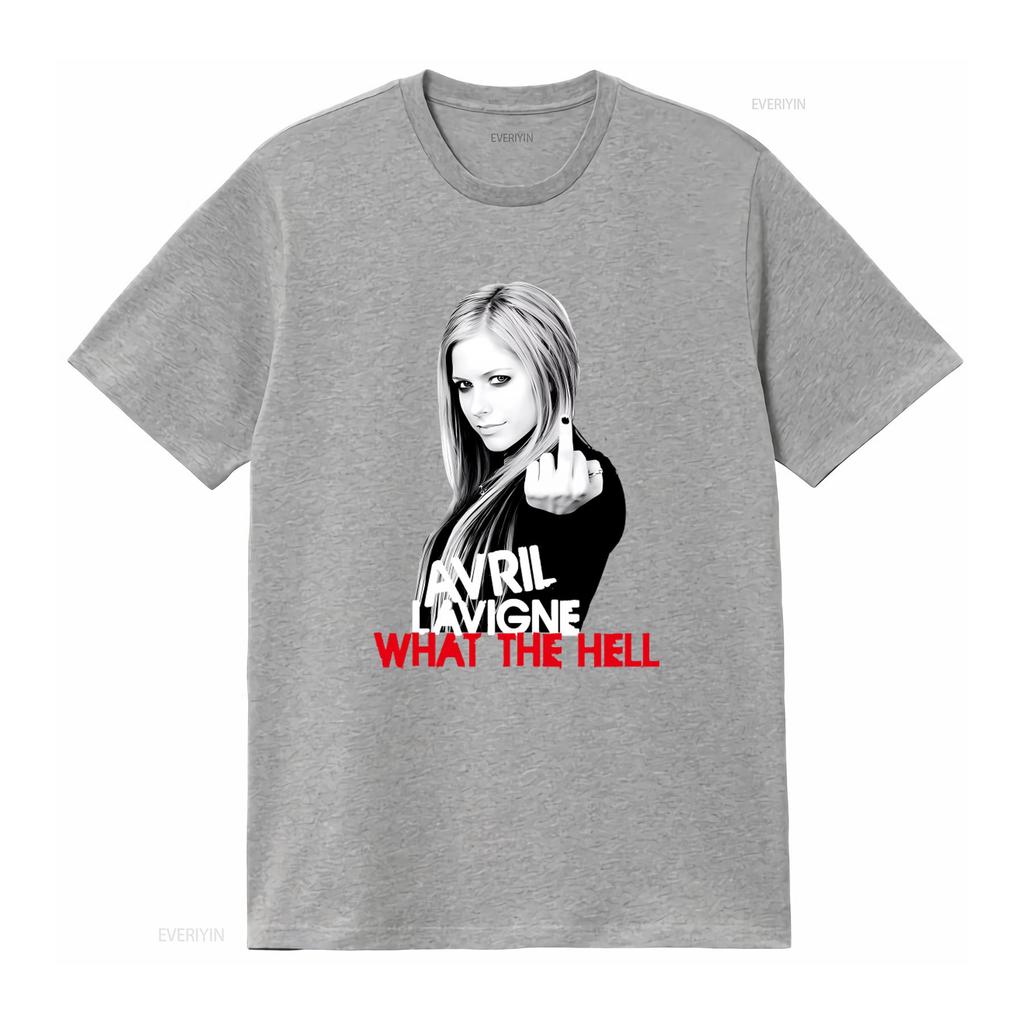 Avril Lavigne What The Hell T Shirt Canadian Singer Inspired Design for Fans vintage Washed graphic streetwear designer clothes